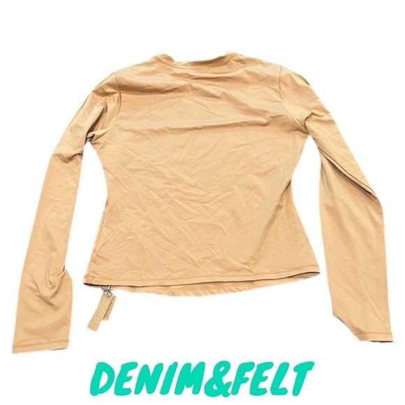 SKIMS Swim Long Sleeve Shirt | Color: Ochre | NEW/NWT!!🌊👙☀️ - Picture 3 of 7